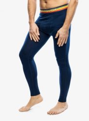 Legginsy termoaktywne męskie Ortovox 185 Rock N Wool Long Pants. Niebieskie bielizna termoaktywna męska ORTOVOX, m, bez wzorów, z materiału. Za 485.60 zł.
