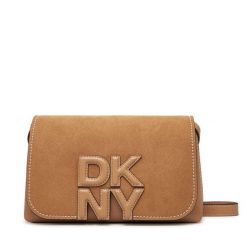 Torebka DKNY. Brązowe listonoszki damskie DKNY, bez wzorów, bez dodatków. Za 389.99 zł.