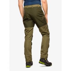 Spodnie turystyczne męskie Fjallraven Greenland Trail Trousers. Zielone spodnie materiałowe męskie Fjällräven, bez wzorów, sportowe. Za 779.65 zł.