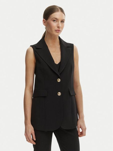 Rinascimento Kamizelka garniturowa CFC0128645003 Czarny Regular Fit. Czarne kamizelki damskie RINASCIMENTO, s, z syntetyku. Za 599.99 zł.