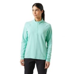 Damska bluza dresowa 1/2 z zamkiem błyskawicznym Helly Hansen Tyri. Niebieskie bluzy bez kaptura damskie Helly Hansen, z dresówki. Za 362.50 zł.