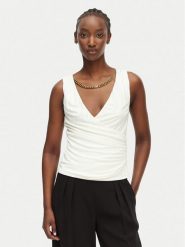 Marciano Guess Top G6GP11 K3617 Kremowy Slim Fit. Białe topy damskie Marciano Guess, l, z aplikacjami, z wiskozy, bez kołnierzyka. Za 467.99 zł.