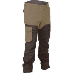 Spodnie outdoor Solognac Renfort 520. Brązowe spodnie materiałowe męskie SOLOGNAC, bez wzorów, z bawełny, sportowe. Za 159.99 zł.