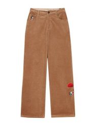 TATUUM Spodnie sztruksowe w kolorze jasnobrązowym rozmiar: 42. Brązowe spodnie materiałowe damskie Tatuum, z aplikacjami, z materiału, klasyczne. Za 191.42 zł.