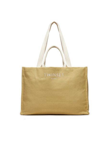 TWINSET Torebka 241TD8110 Beżowy. Brązowe torebki klasyczne damskie Twinset, bez wzorów, z bawełny, bez dodatków. Za 459.99 zł.