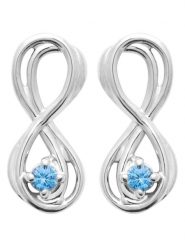 L'Atélier Précieux Srebrne kolczyki-wkrętki z cyrkoniami rozmiar: onesize. Szare kolczyki damskie L'Atélier Précieux, z cyrkonią, srebrne. Za 113.99 zł.