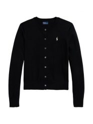 Polo Ralph Lauren Kardigan 211971871005 Czarny Slim Fit. Czarne kardigany damskie Polo Ralph Lauren, xs, bez wzorów, z bawełny. Za 859.99 zł.
