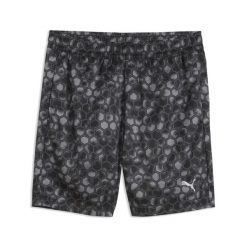 Młodzieżowe szorty z nadrukiem Train All Day Essentials PUMA. Czarna szorty męskie Puma, z materiału, bez kołnierzyka. Za 109.00 zł.