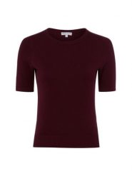 Marie Lund Sweter Kobiety drobna dzianina czerwony, L. Czerwone swetry klasyczne damskie Marie Lund, l, z dzianiny, bez kołnierzyka. Za 159.95 zł.