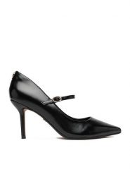 Nine West Szpilki CEO-CD25-321-1 Czarny. Czarne szpilki Nine West, bez wzorów, ze skóry, bez obcasa. Za 249.99 zł.
