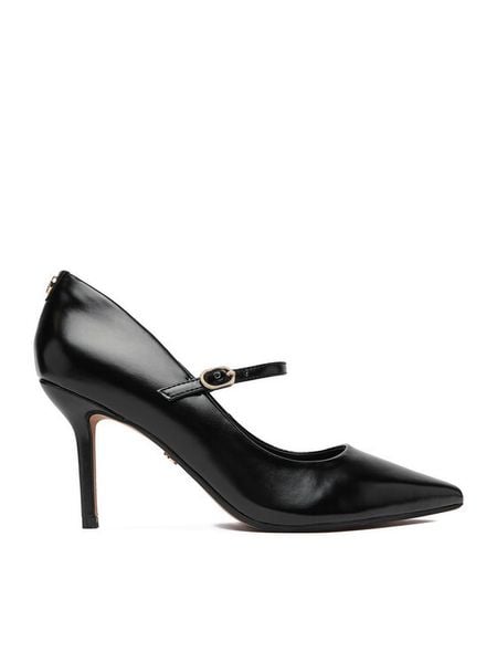 Nine West Szpilki CEO-CD25-321-1 Czarny. Czarne szpilki Nine West, bez wzorów, ze skóry, bez obcasa. Za 249.99 zł.