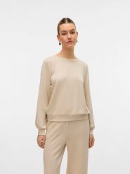 Vero Moda Bluza w kolorze beżowym rozmiar: XL. Brązowe bluzy bez kaptura damskie Vero Moda, xl. Za 87.81 zł.