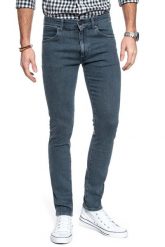 WRANGLER SPODNIE MĘSKIE LARSTON ICE LAKE W18SWF72D 112127664. Niebieskie spodnie materiałowe męskie Wrangler, bez wzorów, z jeansu. W wyprzedaży za 119.99 zł.