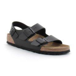 Sandały Birkenstock Milano Bs Dorosłych. Czarne sandały męskie Birkenstock, ze skóry, bez zapięcia. Za 761.00 zł.