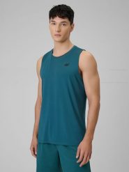 4F Koszulka treningowa regular szybkoschnąca męska - czerwona L. Czerwone t-shirty sportowe męskie 4f, l, bez ramiączek, do biegania. Za 69.99 zł.