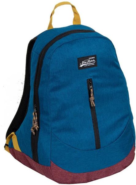 Plecak New Rebels Andes Front Zip 25 l niebieski. Niebieskie plecaki damskie Erima, z aplikacjami, z materiału. Za 166.99 zł.