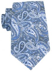 Męski Krawat - Chattier - Odcienie Błękitu, Wzór Paisley. Niebieskie krawaty i muchy męskie Chattier, bez wzorów, z tkaniny, eleganckie. Za 55.00 zł.