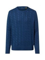 Polo Ralph Lauren Męski sweter z dzianiny Mężczyźni Bawełna niebieski jednolity, XL. Niebieskie swetry męskie Polo Ralph Lauren, m, bez wzorów, z bawełny, bez kołnierzyka. Za 949.95 zł.