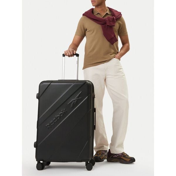 Walizka duża Reebok. Czarne walizki Reebok, bez wzorów, duże. Za 349.99 zł.