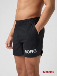 Bjorn_borg BORG 6" SHORTS z poliestru z recyklingu — BLACK BEAUTY. Czarne szorty męskie Björn Borg, bez wzorów, klasyczne. Za 268.00 zł.