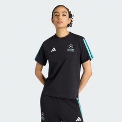 Koszulka Mercedes - Amg Petronas Formula 1 Team Dna. Czarne bluzki sportowe damskie Adidas, bez kołnierzyka, bez ramiączek. Za 199.00 zł.