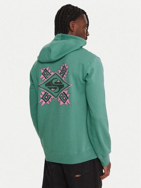 Quiksilver Bluza Graphic EQYFT05131 Zielony Regular Fit. Zielone bluzy bez kaptura męskie Quiksilver, l, z syntetyku. Za 299.99 zł.