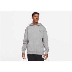 Bluza sportowa męska Nike Air Jordan Essentials Fleece. Szare bluzy sportowe męskie Nike, bez wzorów, sportowe, bez kołnierzyka, bez ramiączek. Za 399.99 zł.