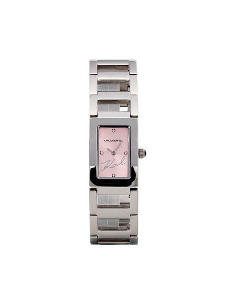 KARL LAGERFELD Zegarek R0553103505 Srebrny. Szare, analogowe zegarki damskie Karl Lagerfeld, srebrne. Za 519.99 zł.