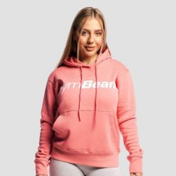 Bluza damska fitness z kapturem różowa Athlete. Czerwone bluzy sportowe damskie GYMBEAM, xs, z bawełny. Za 83.90 zł.