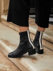 Bellucci Botki w kolorze czarno-białym rozmiar: 37. Białe botki damskie Bellucci, bez obcasa, bez zapięcia. Za 134.85 zł.