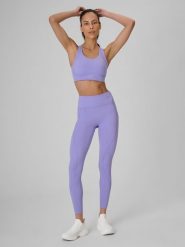 4F Legginsy treningowe szybkoschnące damskie - fioletowe M. Fioletowe legginsy damskie 4f, m, bez wzorów, z materiału. Za 169.99 zł.
