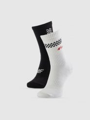 4F Skarpetki długie (2-pack) męskie - multikolor 43-46. Skarpetki męskie 4f, bez wzorów, z bawełny. Za 49.99 zł.
