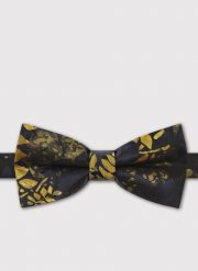 PAKO LORENTE - Granatowa mucha męska we wzór kwiatowy. Krawaty i muchy męskie Pako Lorente, bez wzorów, z poliesteru, eleganckie. Za 99.99 zł.