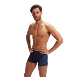 Kąpielówki Speedo Eco Medley Logo Aqsh. Niebieskie kąpielówki męskie Speedo, m, bez wzorów, z materiału, na fitness i siłownię. Za 165.30 zł.
