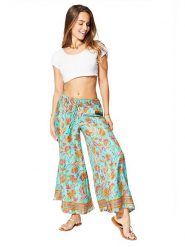 Aller Simplement Spodnie w kolorze turkusowo-pomarańczowym rozmiar: 34/36. Pomarańczowe spodnie materiałowe damskie Aller Simplement, bez wzorów, z materiału. Za 56.99 zł.