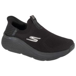 Buty do biegania damskie, Slip-Ins Max Cushioning Elite 2.0. Czarne obuwie do biegania damskie Skechers, bez wzorów. Za 459.99 zł.