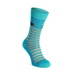 Skarpety merino Darn Tough Wild Life Crew Lightweight with Cushion. Niebieskie skarpetki męskie DARN TOUGH, bez wzorów. Za 109.99 zł.