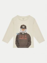 NAME IT Bluzka 13233694 Beżowy Relaxed Fit. Brązowe t-shirty chłopięce Name it, bez wzorów, z bawełny, bez ramiączek. Za 69.99 zł.