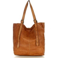 Shopperka vintage camelowa MARCO MAZZINI v201b. Shopper bag damskie bez wzorów, ze skóry, bez dodatków. Za 569.05 zł.