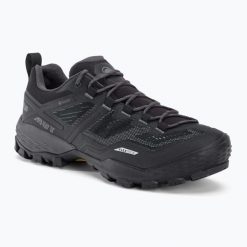 Buty trekkingowe męskie Mammut Ducan Low GTX. Czarne buty trekkingowe męskie Mammut, z gore-texu, bez zapięcia, trekkingowe, gore-tex. Za 797.05 zł.