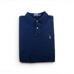 Second life - Polo Ralph Lauren koszulka męska z krótkim rękawem - Stan dobry. Niebieskie koszulki polo męskie Ralph Lauren, m, bez wzorów, z materiału, bez ramiączek. Za 85.16 zł.