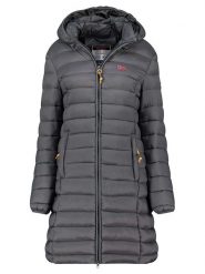 Geographical Norway Płaszcz pikowany "Atikolor" w kolorze ciemnoszarym rozmiar: L. Czarne płaszcze damskie Geographical Norway, l, bez wzorów. Za 192.33 zł.