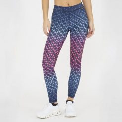 Legginsy treningowe damskie NETMESH. Czerwone legginsy sportowe damskie ELPLAYER, bez wzorów, z elastanu, na fitness i siłownię. W wyprzedaży za 80.00 zł.