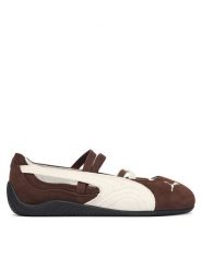 Puma Baleriny Speedcat Ballet Sd Jr 406132 Brązowy. Brązowe baleriny dziewczęce Puma, bez wzorów, ze skóry. Za 329.99 zł.