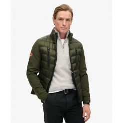 Kurtka softshell hybridowa Superdry Storm. Zielone kurtki męskie Superdry., l, bez wzorów, z materiału, bez kaptura. Za 461.90 zł.