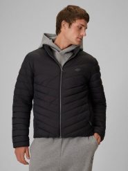 4F Kurtka z wypełnieniem syntetycznym męska - czarna L. Czarne kurtki męskie 4f, l, bez wzorów, z materiału, biznesowe, bez kaptura. Za 249.99 zł.