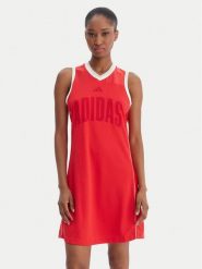 Adidas Sukienka codzienna Stadium KC4998 Czerwony Slim Fit. Czerwone sukienki damskie Adidas, na co dzień, m, bez wzorów, z syntetyku, bez kołnierzyka, bez ramiączek, proste. Za 209.99 zł.