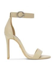 Nine West Sandały WFA2646-1 Beżowy. Brązowe sandały damskie Nine West, bez wzorów, z syntetyku, bez obcasa, na szpilce. Za 137.99 zł.
