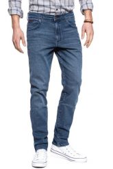 WRANGLER SPODNIE MĘSKIE TEXAS TAPER JETSTREAM W12THN22D 112126542. Spodnie materiałowe męskie Wrangler, bez wzorów, z jeansu. Za 239.99 zł.