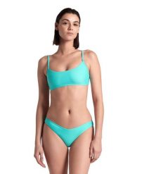 Strój kąpielowy damski dwuczęściowy kostium na basen Arena Essentials. Niebieskie bikini damskie Arena, bez wzorów. Za 81.98 zł.
